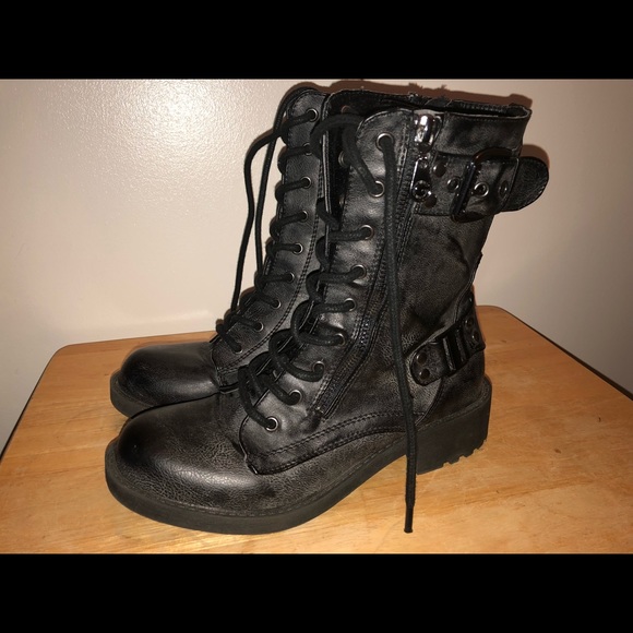 biker boots guess